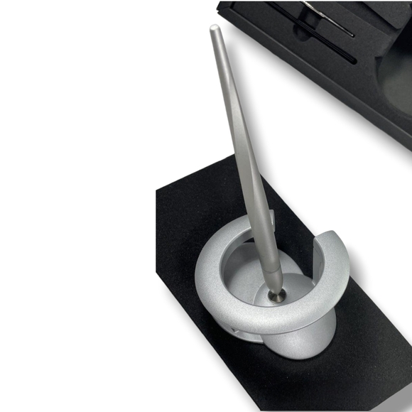 Hoverpen 2.0 Interstellar Edition Starlight Silver Ballpoint Pen Set with Stand - Picture 7 of 12